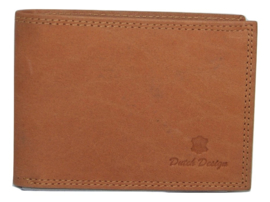 Extra kleine Dutch Design leren portemonnee billfold (landscape) model.