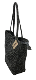 Luipaard Grijs Vera Pelle wild leren shopper