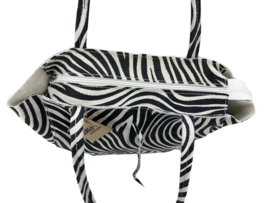 Zebra Zwart Wit Vera Pelle wild leren shopper
