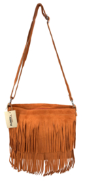 Back to the Sixties Suede Franje tas (oranje)