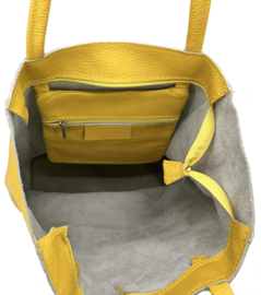 Gele Vera Pelle leren shopper