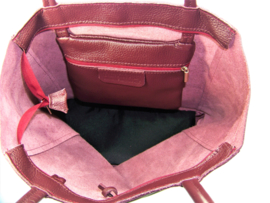 Bordeaux Vera Pelle leren shopper