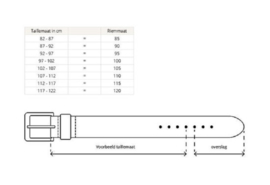 100% Leren kwaliteits riem 5 cm breed Zwart