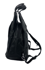 Rug- schoudertas 'The Triangle Bag' van Flores Lederwaren Zwart