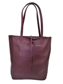 Bordeaux Vera Pelle leren shopper