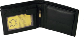 Grote Leren heren portemonnee laag model Billfold voor 9 creditcards