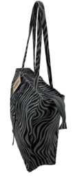 Zebra Grijs Vera Pelle wild leren shopper