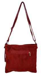 Back to the Sixties Suede Franje tas (rood)