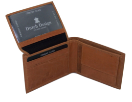 Extra kleine Dutch Design leren portemonnee billfold (landscape) model.