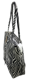 Zebra Zwart Wit Vera Pelle wild leren shopper
