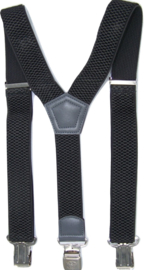 Duo Pack  Heavy Duty Bretels (zwart grijs) 3 clips