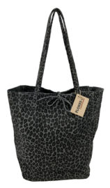 Luipaard Grijs Vera Pelle wild leren shopper