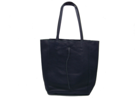 Donkerblauwe Vera Pelle leren shopper