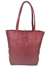 Oudrode Vera Pelle leren shopper