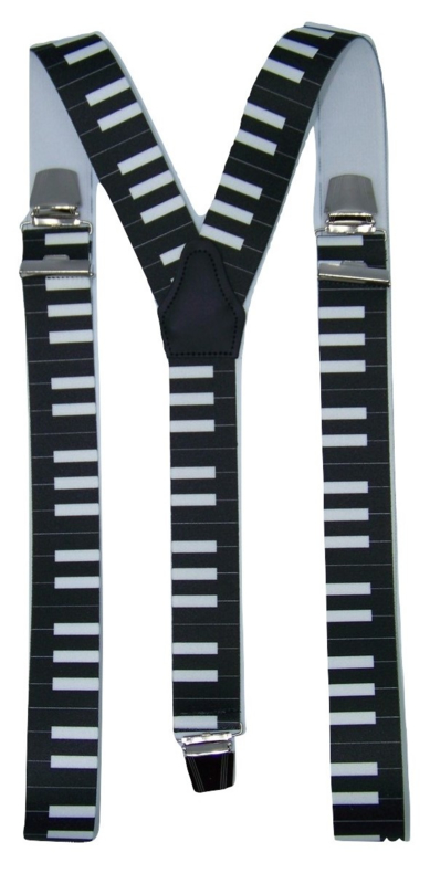 Bretels Piano (zwart) met extra sterke clips