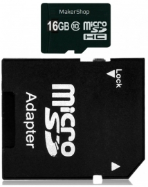 16 GB MicroSDHC geheugenkaart met adapter