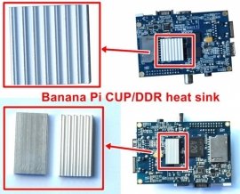 heatsink setje voor Allwinner A20 en DDR3 geheugen