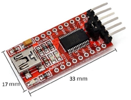 mini USB naar serieel adapter, 5 en 3.3V