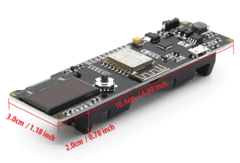 ESP8266 ESP-WROOM-02 Development Board Mini-WiFi NodeMCU Module with ESP8266 Chip + 18650 Battery Holder + 0.96 OLED
