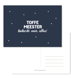 Ansichtkaart | Toffe meester....Bedankt voor alles!