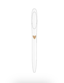 Pen | Wit met een gouden hart