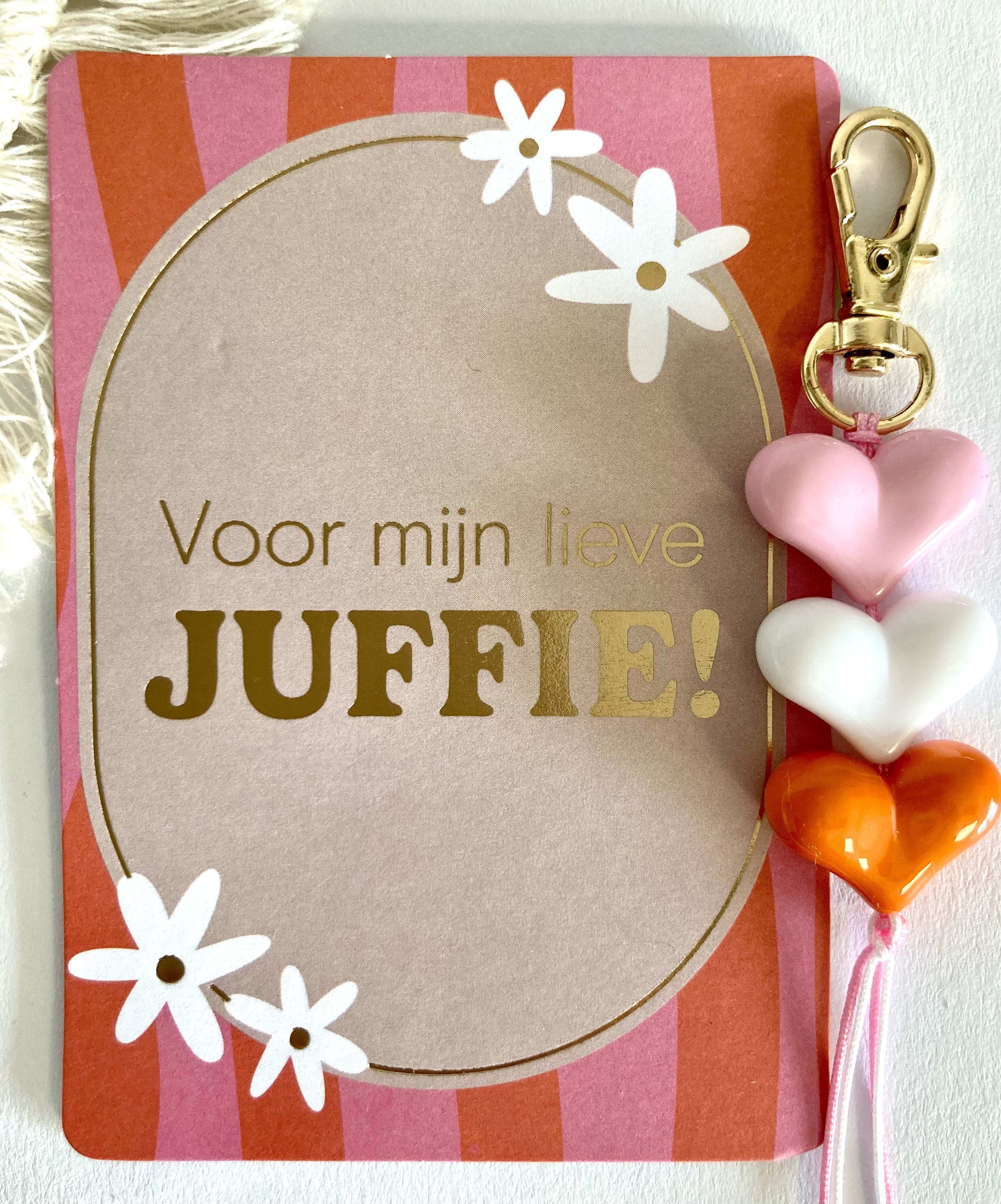 JUF | Cadeaukaartje & Sleutelhanger