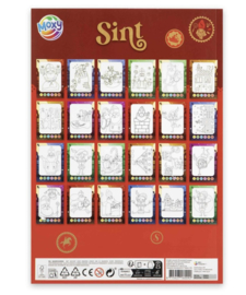 Sinterklaas kleuren op nummer