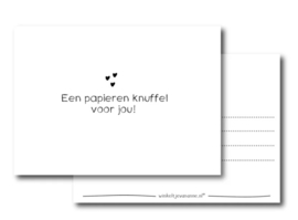 Ansichtkaart | Een papieren knuffel voor jou!