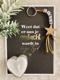 Cadeauset | Kaartje, Sleutelhanger & Kaarsje