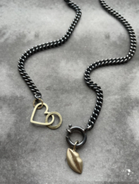 Heart full of gold power collier