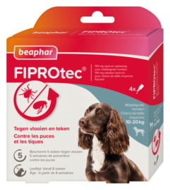 Fiprotec Spot-On hond 10-20 kg 4 pipetten
