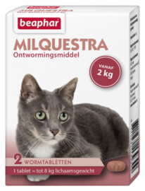 Milquestra Wormtabletten kat 2 tabletten