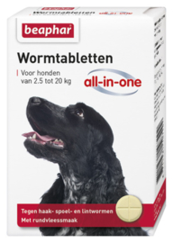 Wormtabletten All-In-One Hond 2,5 - 20 kg