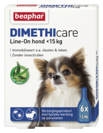 Dimethicare Line-on hond minder dan 15 kg 6 pipetten