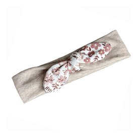 Babyhaarbandje Newborn zand melange "vintage flower"