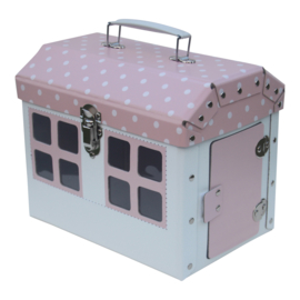 suitcase house pink