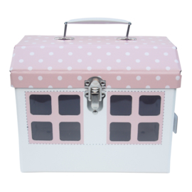 suitcase house pink