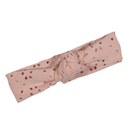 Babyhaarbandje broderie pink