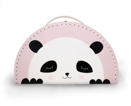 panda koffertje pink