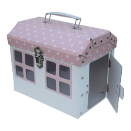 suitcase house pink