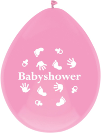 Babyshower ballon roze