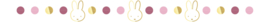 Garland Miffy with gold accent