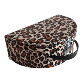 suitcase with leopard print