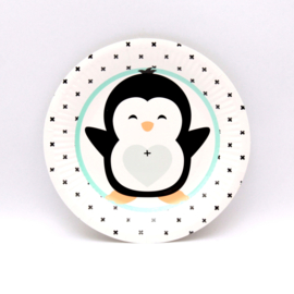 Plates "Hello Lovely" Penguin zwart/mint