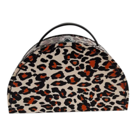 suitcase with leopard print