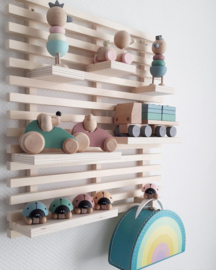 houten stapelaar kip - pastel