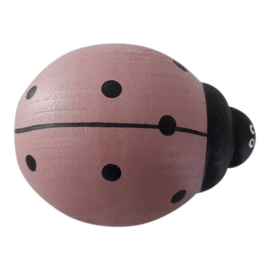 wooden ladybug - dusty pink