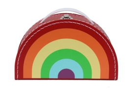 red rainbow suitcase