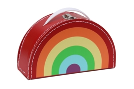 red rainbow suitcase