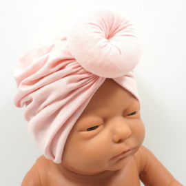 Baby hat donut blush